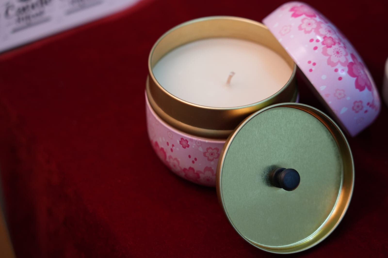 Calming candle Pink Tin Jar Candles - Image 1